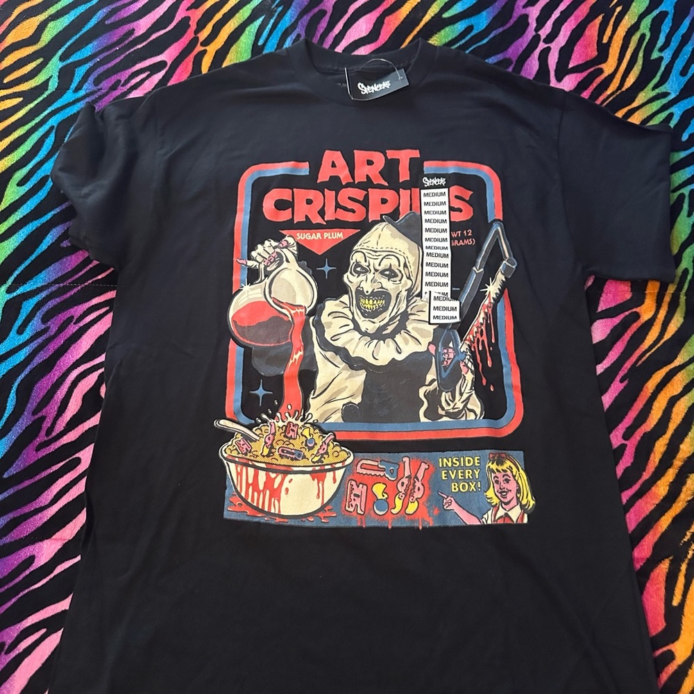 Art Crispies Black Graphic T-Shirt